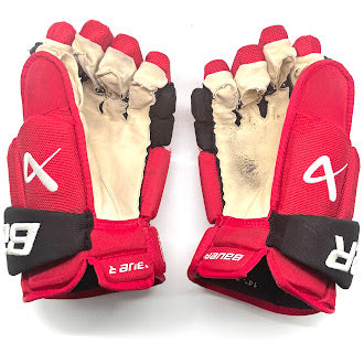 Bauer Vapor Hyperlite - Used NHL Pro Stock Glove - Taylor Hall (Red/Black)